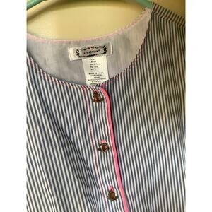 Aphorism Girls Stripe Blue White Pink Sailor Dress Size 6X